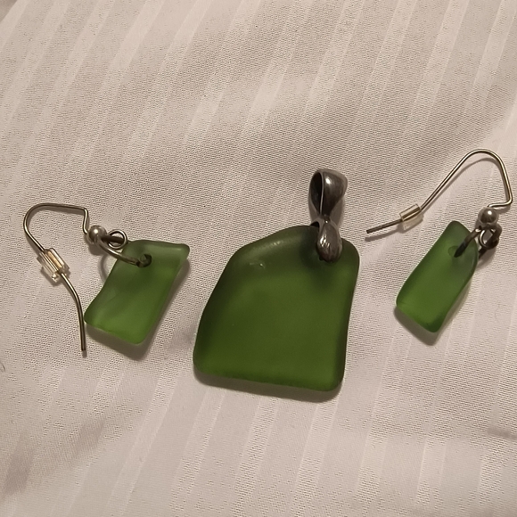 Jewelry - Green Sea Glass Jewelry Set